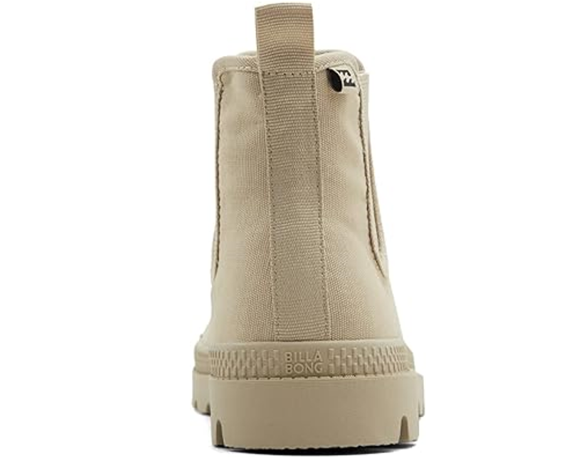 Billabong Women Sydney Chelsea Boot Vegan Friendly Fabric, 5in Shaft, Khaki, 7.5