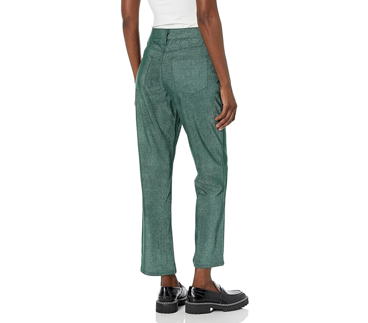 Women's Sueded Twill 5 Pocket Straight Leg Pant Lifestyle Collection, Hunter, 14
