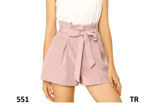 Allegra K Women's St Patrick's Day Bow Tie High Waist Short Paper Bag Shorts, XS