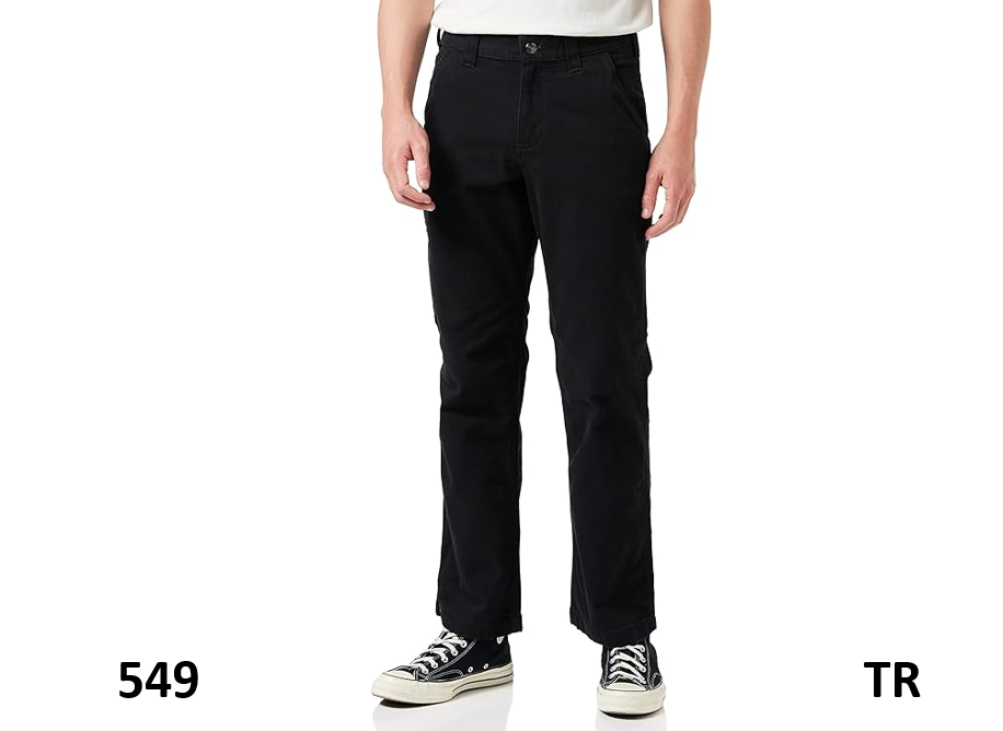 Carhartt Men's Rugged Flex Rigby Dungaree Pant, Relaxed Seat, Black, 30W X 34L