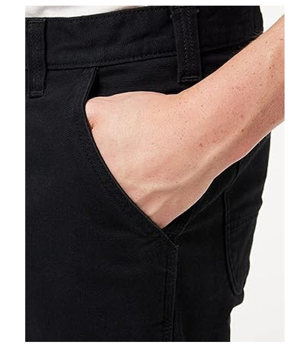 Carhartt Men's Rugged Flex Rigby Dungaree Pant, Relaxed Seat, Black, 30W X 34L
