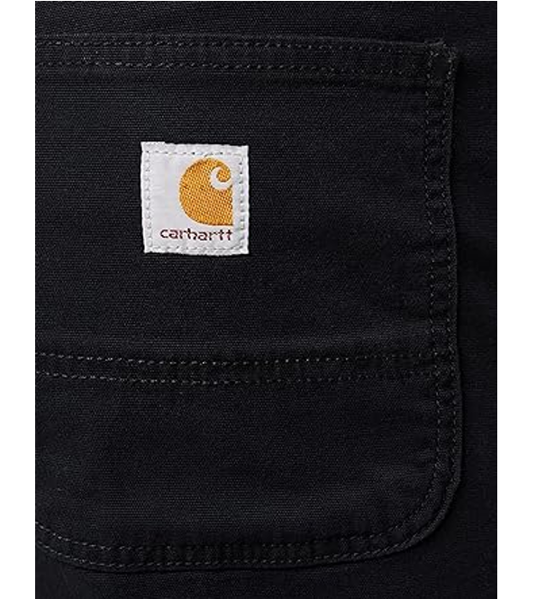 Carhartt Men's Rugged Flex Rigby Dungaree Pant, Relaxed Seat, Black, 30W X 34L