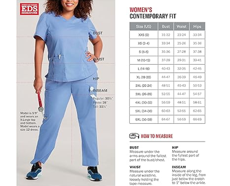 Dickies Women's Signature Jr. Fit V-Neck Top Medical Scrubs Shirts, Black, XXL