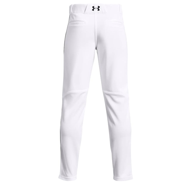 Under Armour Boys' Gameday Vanish Pipe 21 Pants, Knit, White/Black, YMD