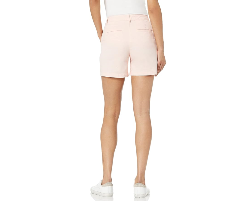 Amazon Essentials Women's 5" Inseam Chino Short, Curvy Fit Type, Dusty Pink, 14