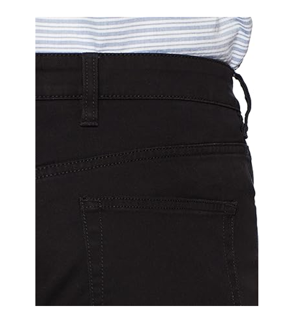 Essentials Men's Slim-Fit 5-Pocket Comfort Stretch Chino Pant, Black, 28Wx 28L