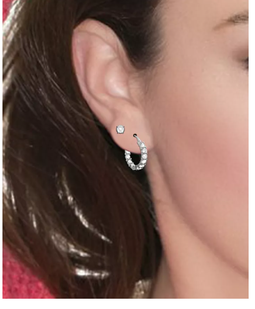 Essentials Cubic Zirconia Round Stud & Cubic Zirconia Inside Outside Hoop $40 vl