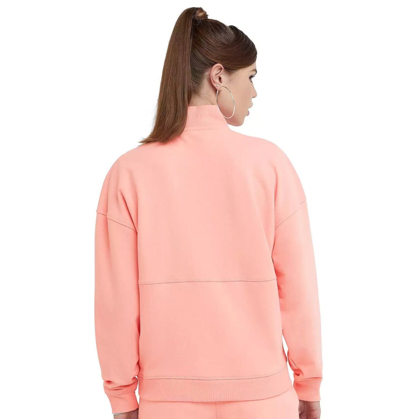 Women's Champion® Campus French Terry Quarter-Zip Pullover, Pink Starm, Medium