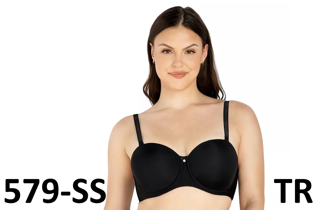 Women's Parfait Elise Convertible Strapless Bra, P60915 BLACK, 44G