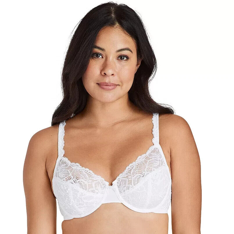 Bali® Lace Desire® Full-Figure Underwire Bra, 6543 WHITE, 36DD