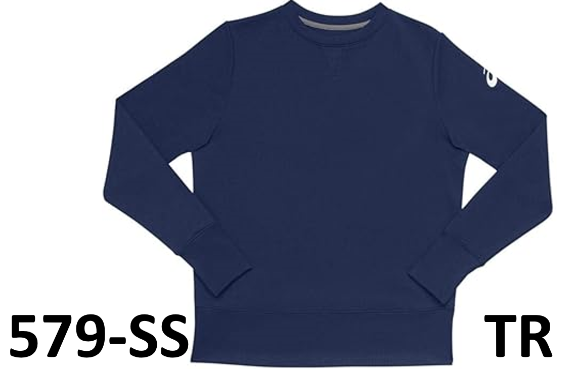 ASICS Women's French Terry Crew, Navy, X-Large