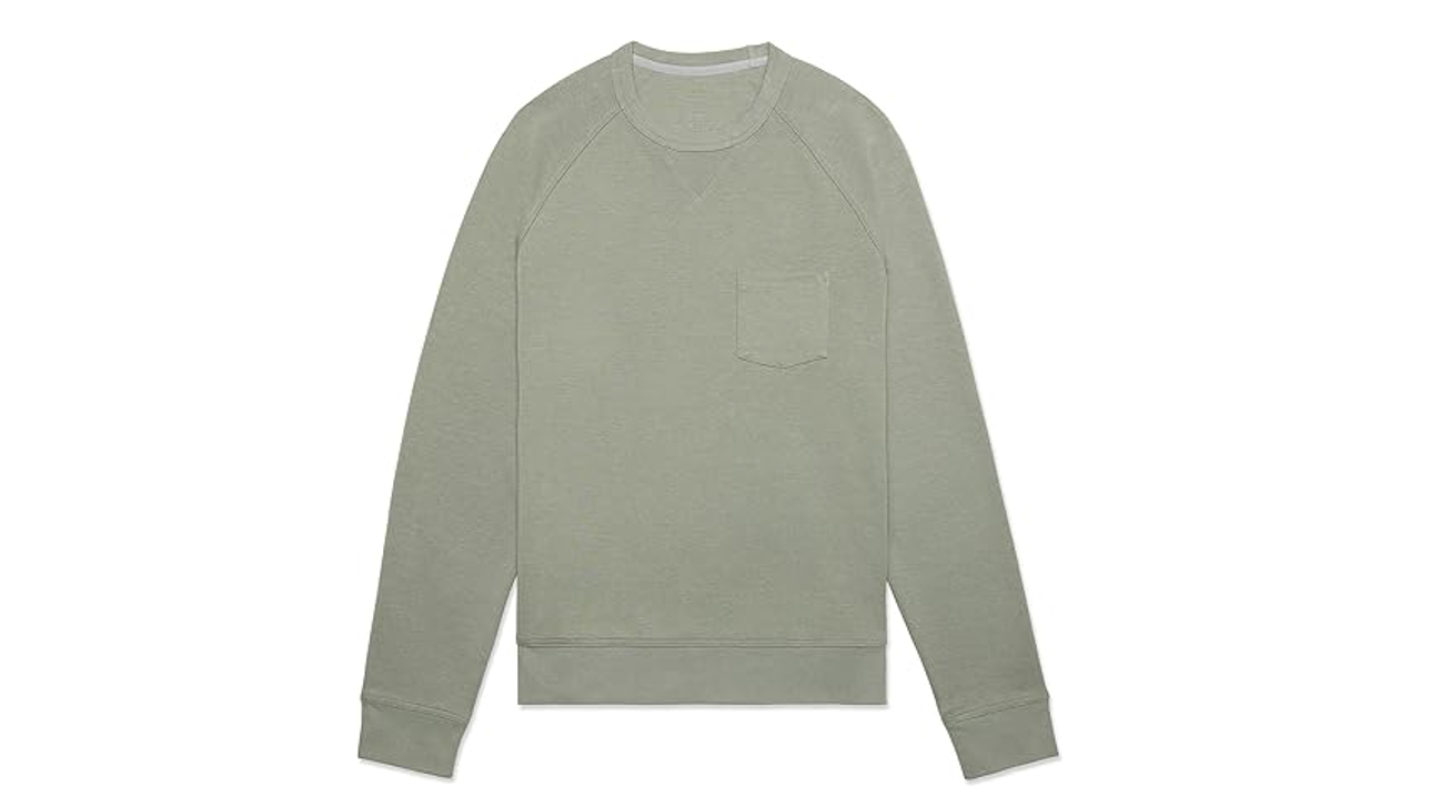Van Heusen Men's Essential Long Sleeve Ponte Crewneck Sweatshirt Agave Green XXL