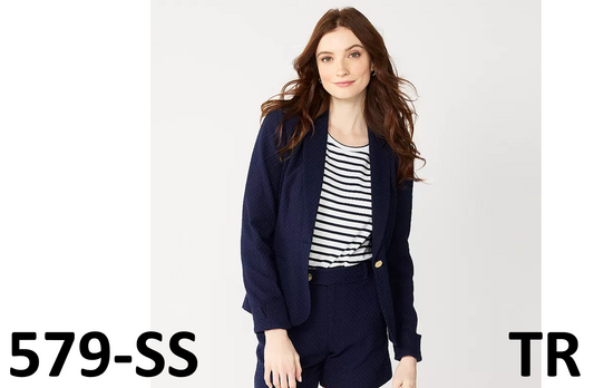 Women's DRAPER JAMES RSVP™ Textured Blazer, Navy, X-Large