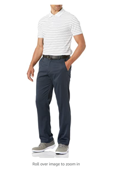 Essentials Men's Classic-Fit Stretch Golf Pant, Navy, 38W x 29L