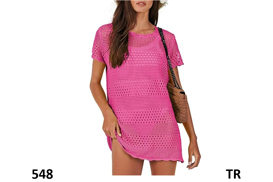 ANRABESS Women Swimsuit Coverup Crochet Bathing Suit Cover Ups for Swimwear, L