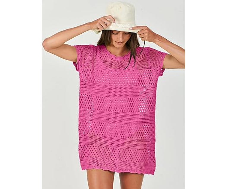 ANRABESS Women Swimsuit Coverup Crochet Bathing Suit Cover Ups for Swimwear, L