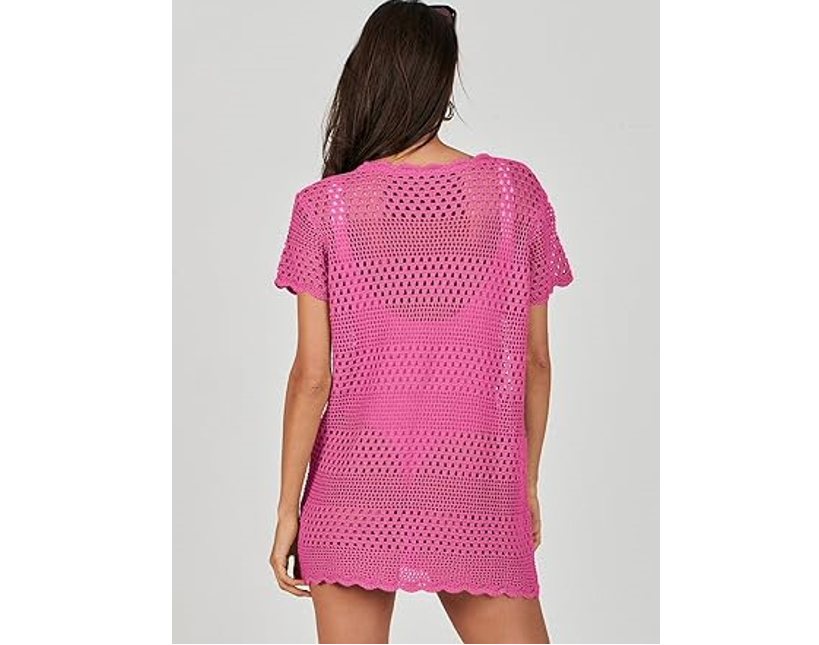 ANRABESS Women Swimsuit Coverup Crochet Bathing Suit Cover Ups for Swimwear, L