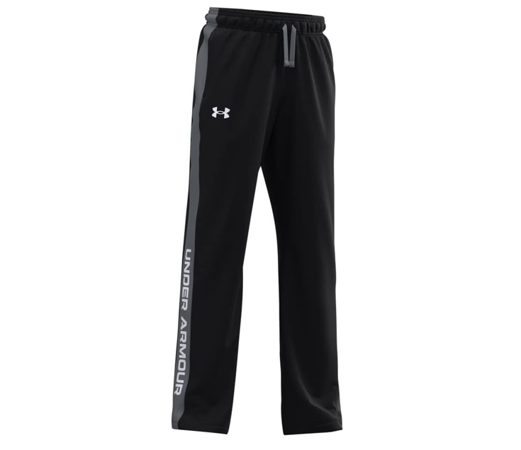 Under Armour Boy's Brawler 2.0 Pants, Quick Dry, Comfort, Black (001)/White, YXL