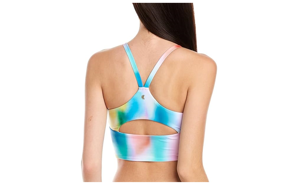 Citrus Women's Midkini Swimsuit Bikini Top, Multi Sunset Tide, Reversile, M US