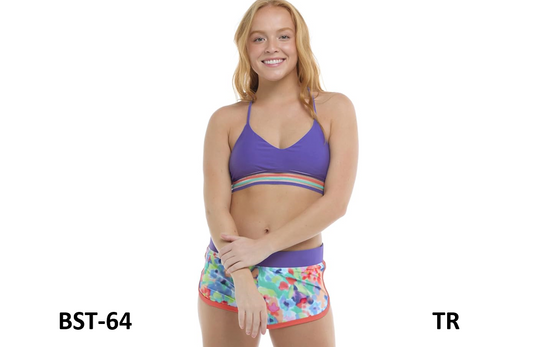 Body Glove Women's Standard Ruth Fixed Triangle Bikini Top Swimsuit XS Posy Blue