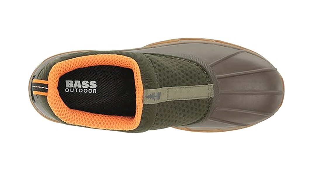 BASS OUTDOOR Women Field Duck Low Slip On Hiking Shoe,Rubber Sol DEEP LCHN GN,10