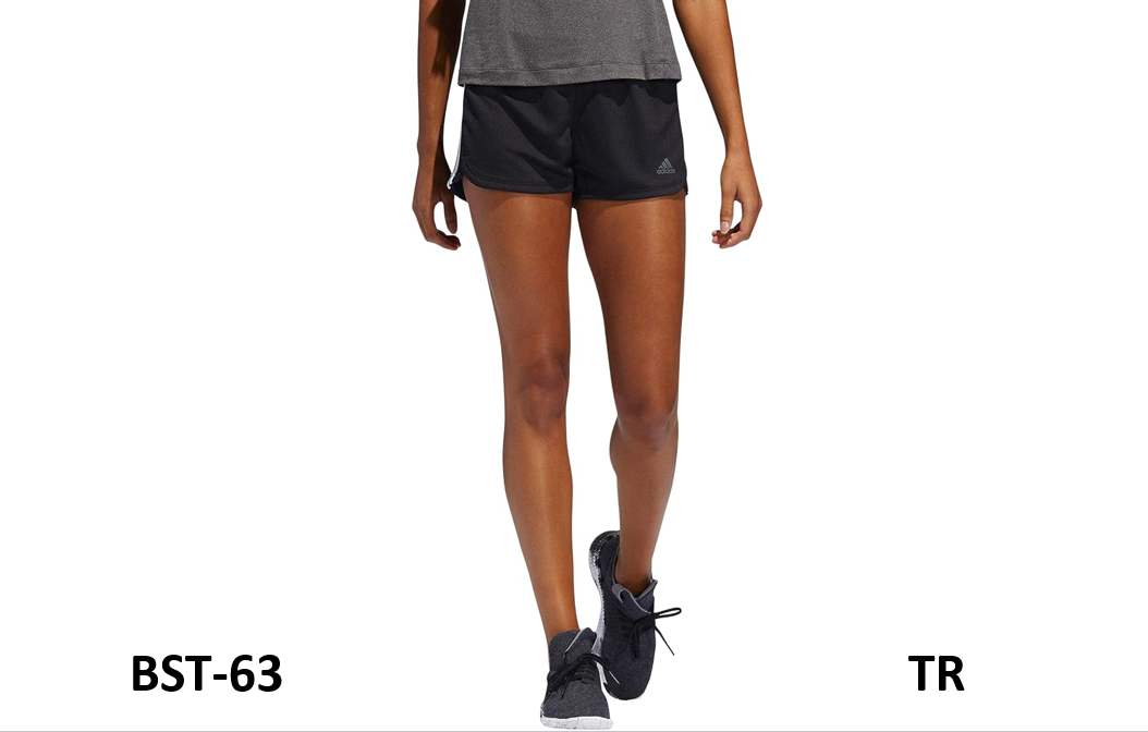 adidas Women's Pacer 3-Stripes Knit Short, Elastic Waist, Slim Fit, Black, 2XL