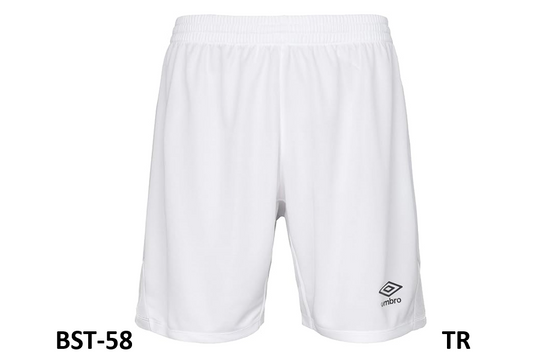 Umbro Kids Vertex Short, ADJUSTABLE WAIST, Perfect Length, White, Youth Medium