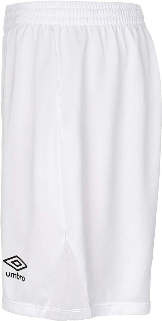Umbro Kids Vertex Short, ADJUSTABLE WAIST, Perfect Length, White, Youth Medium