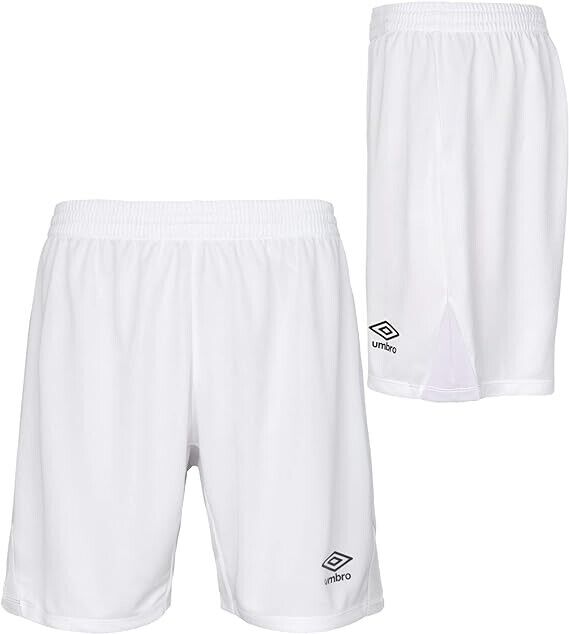 Umbro Kids Vertex Short, ADJUSTABLE WAIST, Perfect Length, White, Youth Medium
