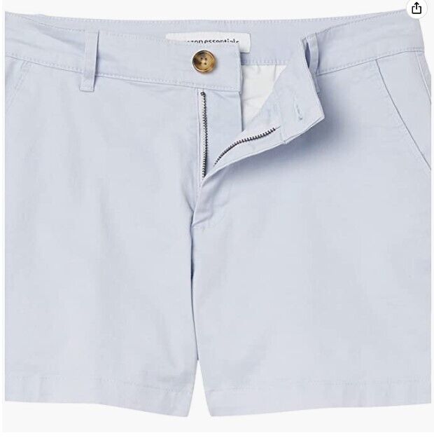 Amazon Essentials Women's 3.5 Inch Inseam Chino Short Light Blue Size 8