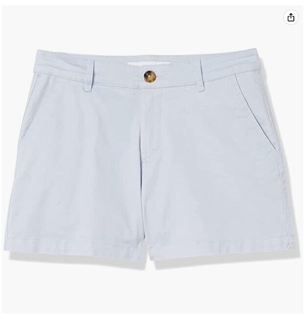 Amazon Essentials Women's 3.5 Inch Inseam Chino Short Light Blue Size 8