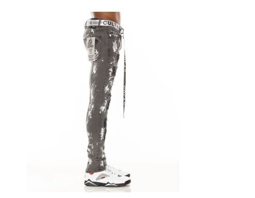 Cult of Individuality Men's Jeans, Cinder, 40, skinny style, stretch denim ,Grey