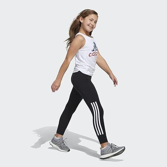 adidas girls Tie Front Tank Top Sleeveless Top T Shirt, White/Red, 2-4T US