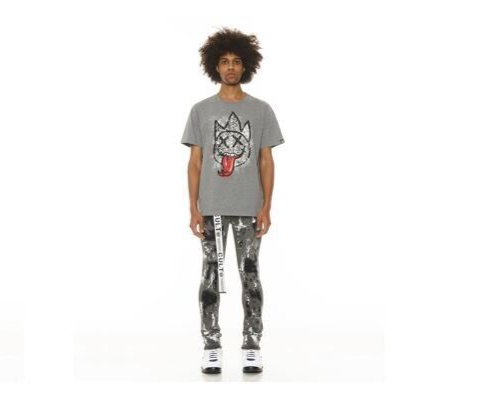 Cult of Individuality Men's Jeans, Cinder, 40, skinny style, stretch denim ,Grey