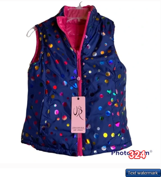 Urban Republic Girls Puffer vest Reversible Pink/blue Multicolor 12M