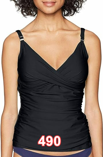 Calvin Klein Womens Standard Tankini Swimsuit w/ Adjustable Straps Tummy Control