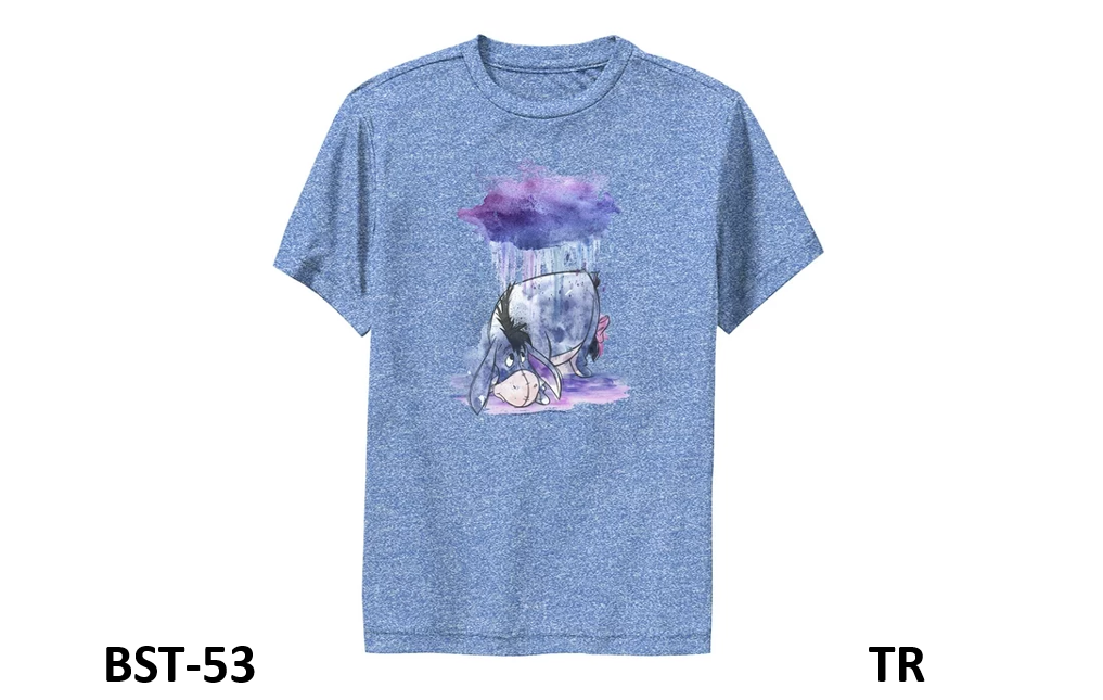 Disney Winnie The Pooh Watercolor Eeyore Performance Tee, Royal Blue Heather, M