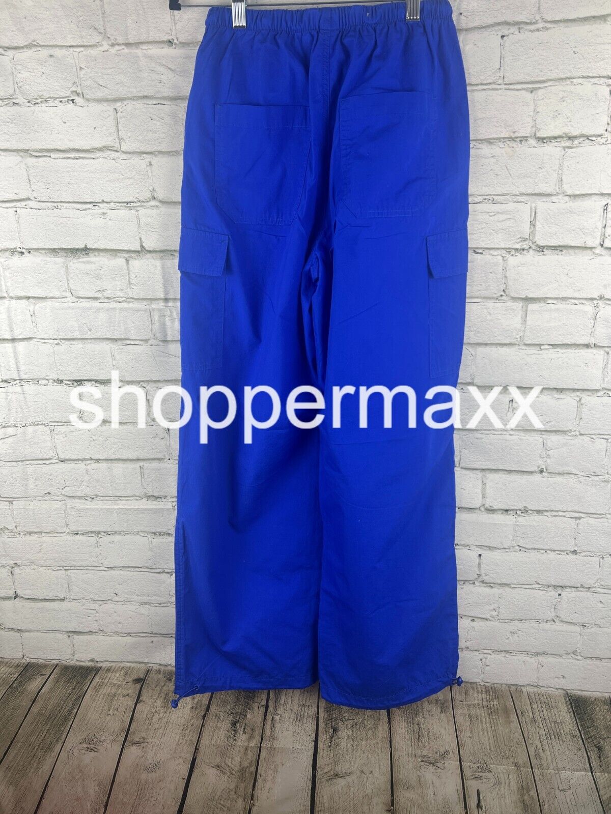 Women's High-Rise Cargo Parachute Pants - Wild Fable, Color - Bright Blue, XXS
