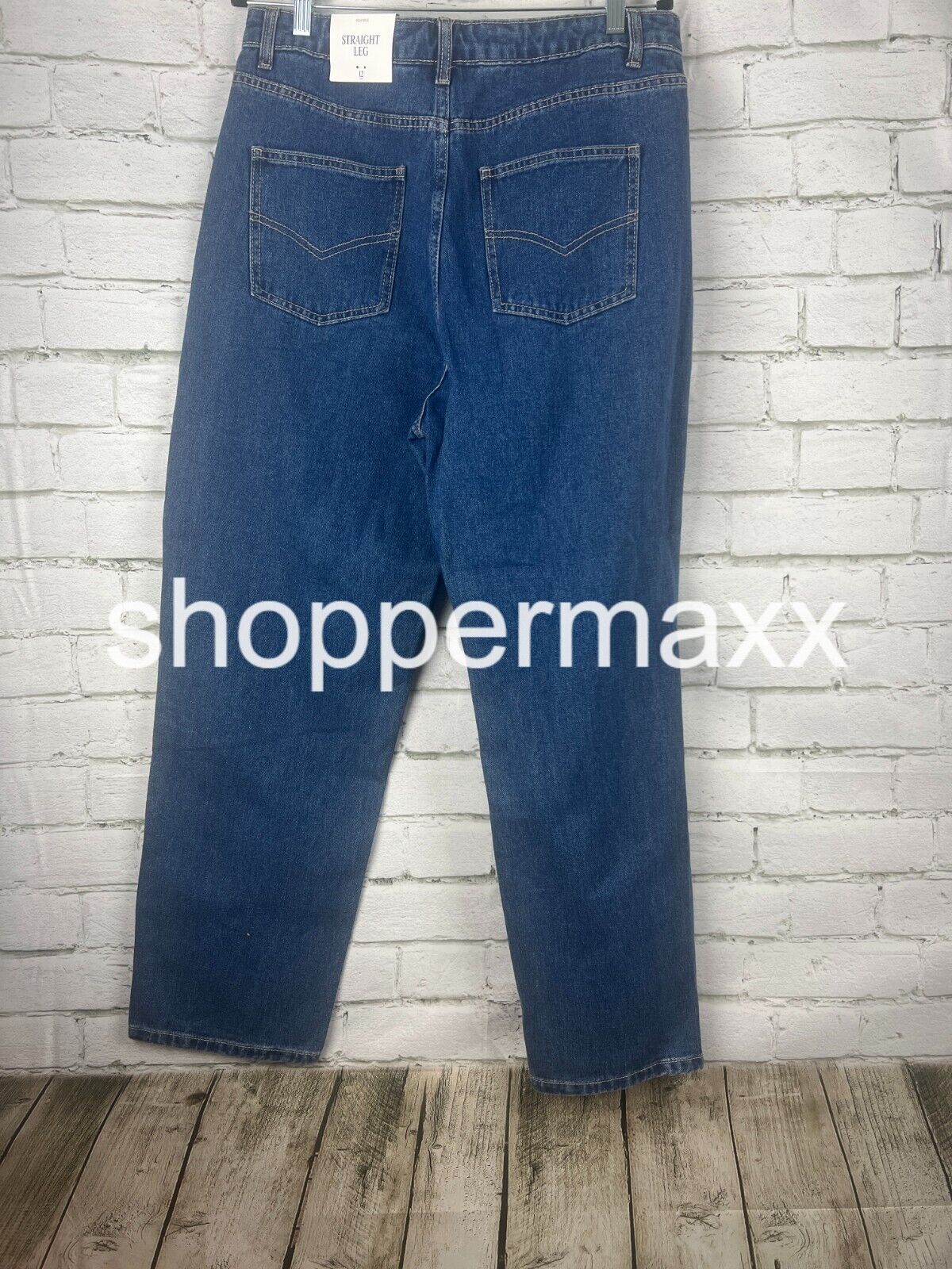 Women' Western Seamed Straight Denim Pant Future Collective with Reese, Blue, 12