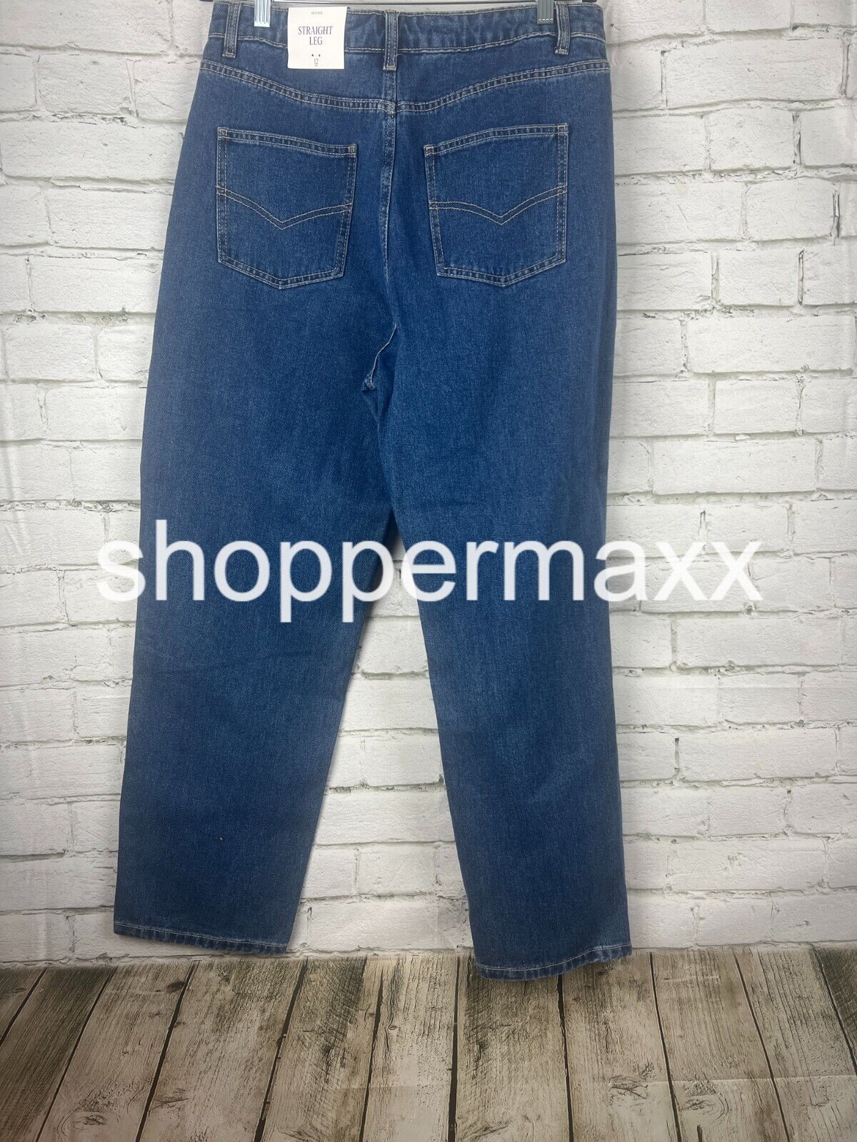 Women' Western Seamed Straight Denim Pant Future Collective with Reese, Blue, 12