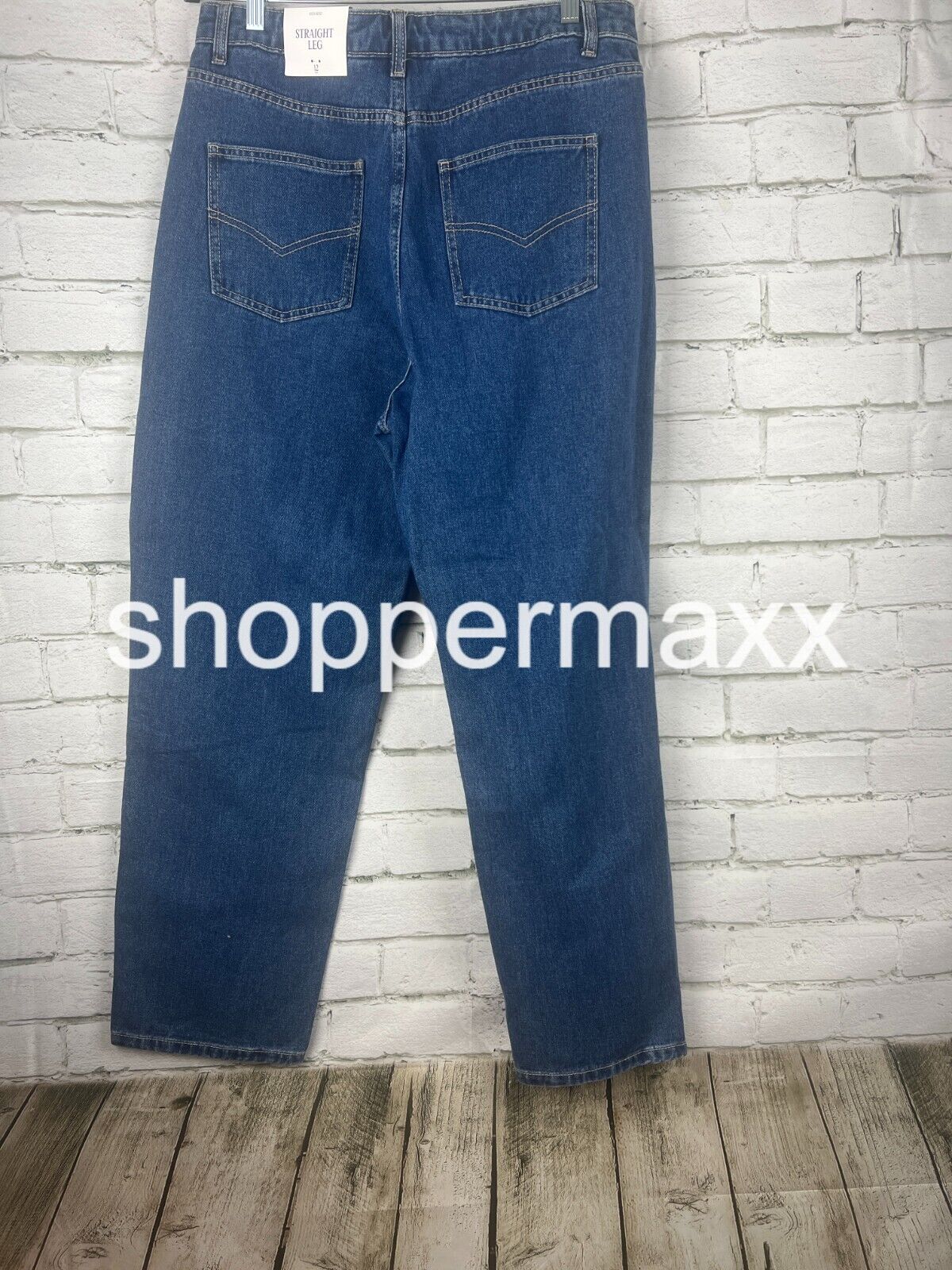 Women' Western Seamed Straight Denim Pant Future Collective with Reese, Blue, 12