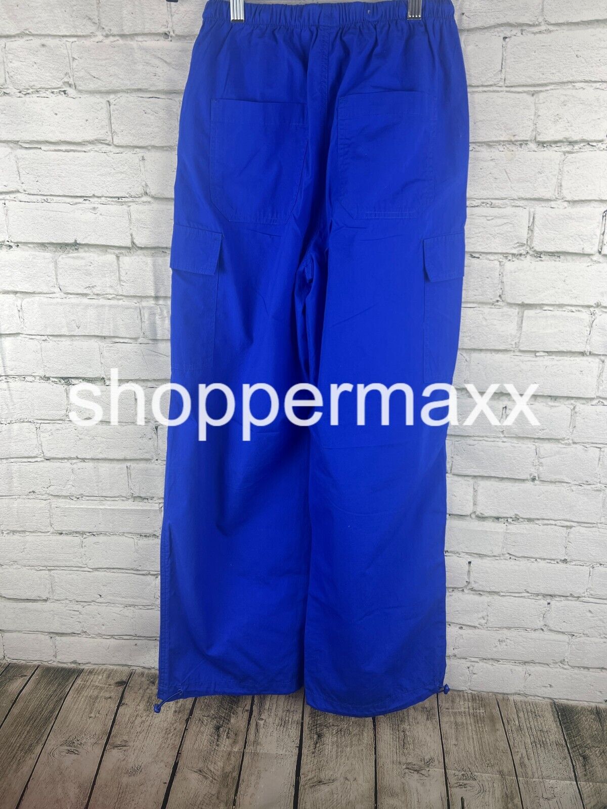 Women's High-Rise Cargo Parachute Pants - Wild Fable, Color - Bright Blue, XXS