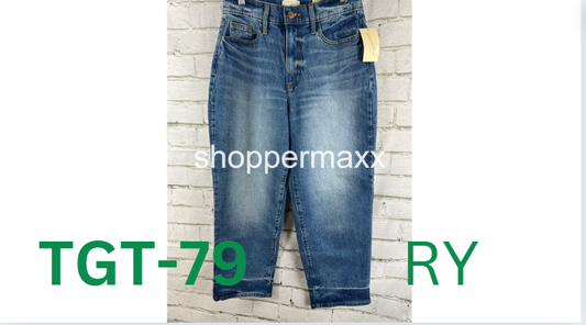 WOMEN'S SUPER-HIGH RISE VINTAGE STRAIGHT JEANS - UNIVERSAL THREAD MEDIUM WASH 6