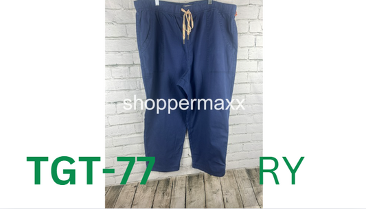 Women's Relaxed Fit Tapered Jogger Pants - Knox Rose, Color- Blue, Size- 2X