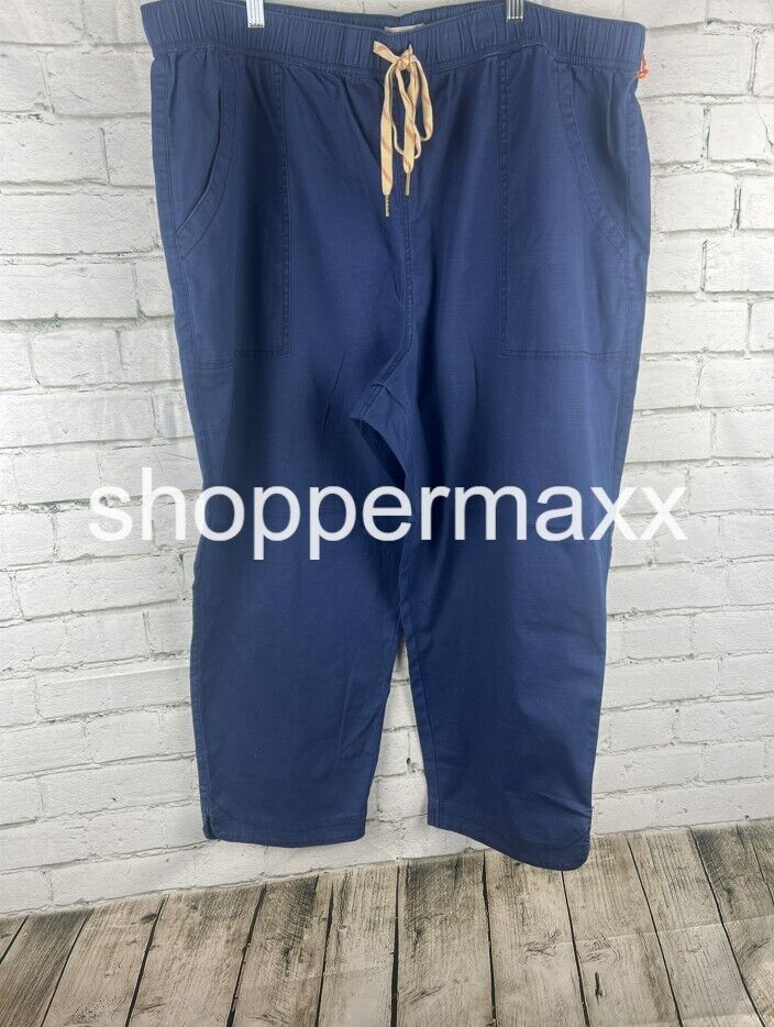 Women's Relaxed Fit Tapered Jogger Pants - Knox Rose, Color- Blue, Size- 2X