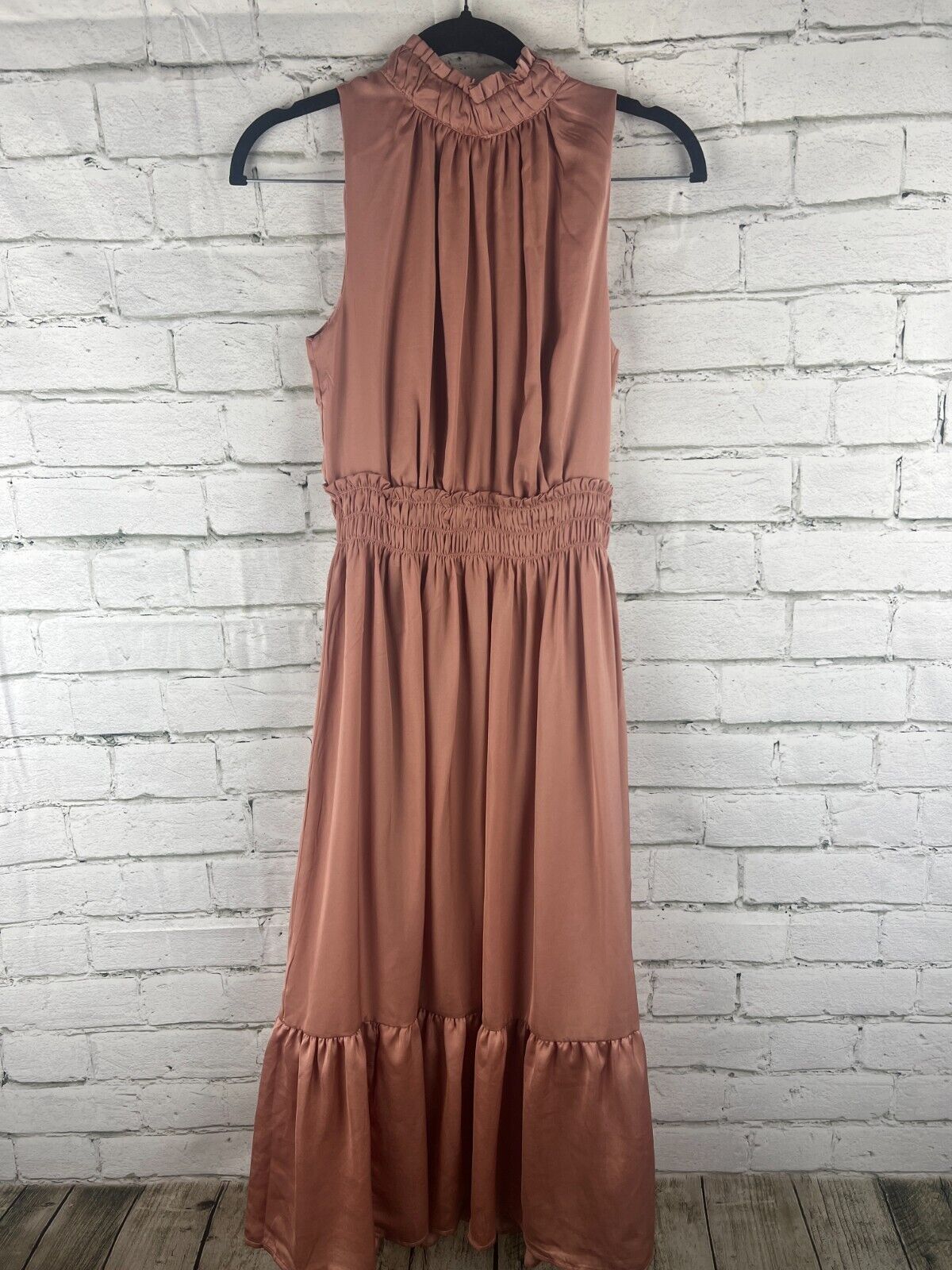Women's Tank Satin Wrap Dress - Knox Rose, Color- Pink, SIze- X-Small
