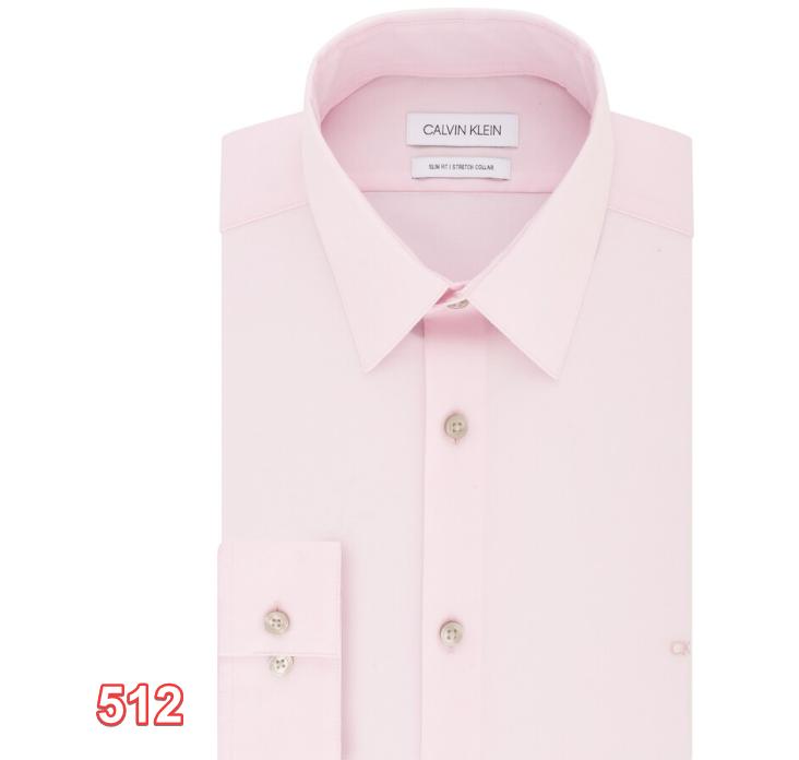 Calvin Klein Men's Dress Shirt Slim Fit Stretch Flex Collar, Pink 18/34-35 $75