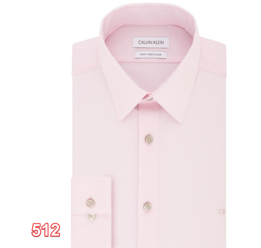 Calvin Klein Men's Dress Shirt Slim Fit Stretch Flex Collar, Pink 18/34-35 $75