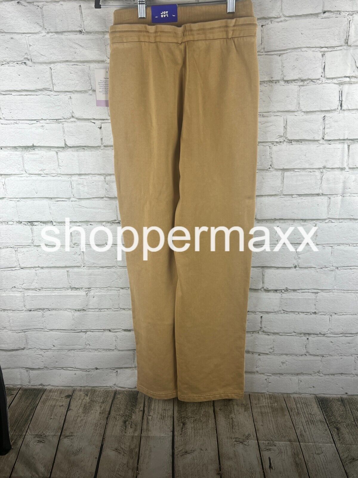 Women's High-Rise Open Bottom Fleece Pants - JoyLab, Color- Beige, Size- X-Small