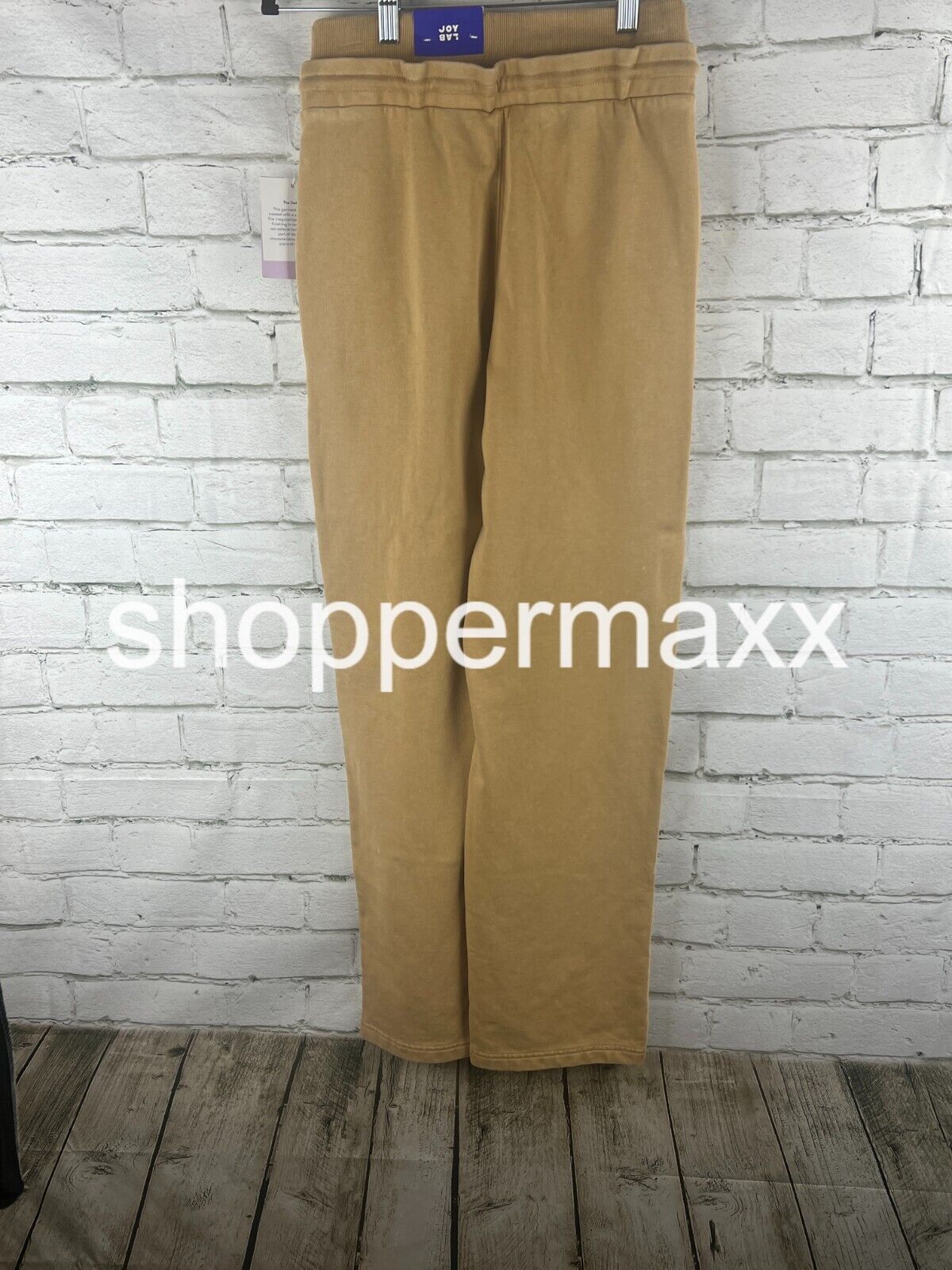 Women's High-Rise Open Bottom Fleece Pants - JoyLab, Color- Beige, Size- X-Small